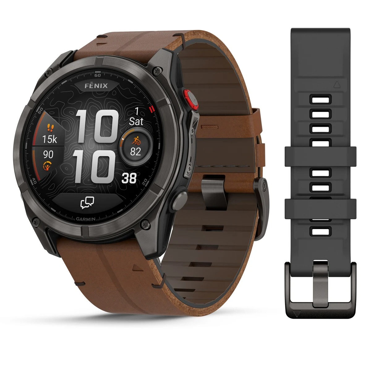 Garmin Smartwatch Fenix 8 Pro AMOLED 51mm Titanium Sapphire Leather Band