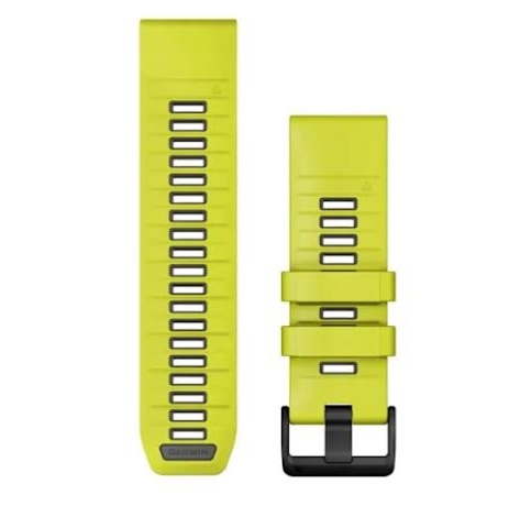 Garmin QuickFit 26mm Amp Yellow/Graphite Silicone Watch Band