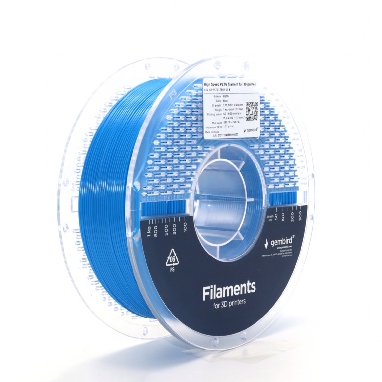 Filament for 3D Printer PETG High Speed 1.75mm Gembird Blue