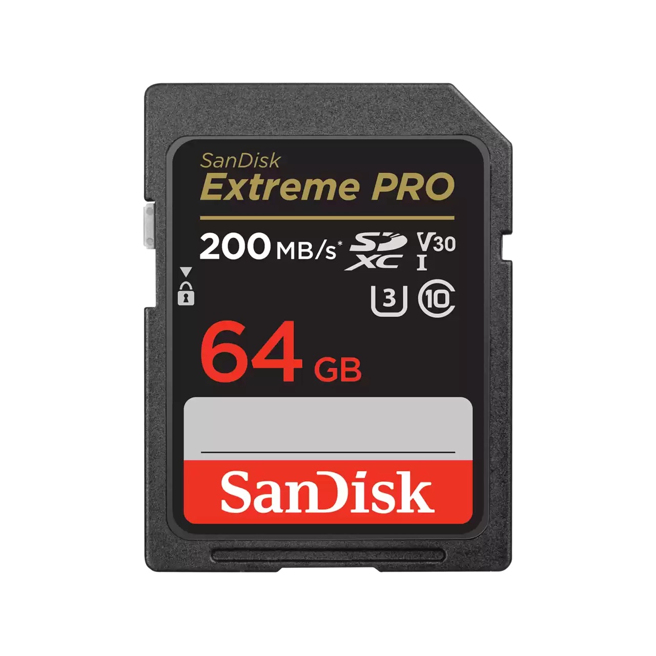 Secure Digital SanDisk Extreme PRO 64GB SDXC up to 200MB/s UHS-I, Class 10, U3, V30