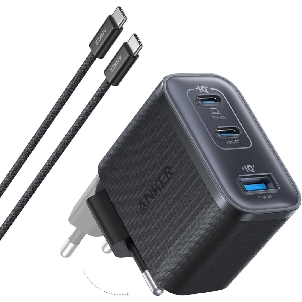 USB Universal Power Charger Anker Nano 70W (3 Ports) Black