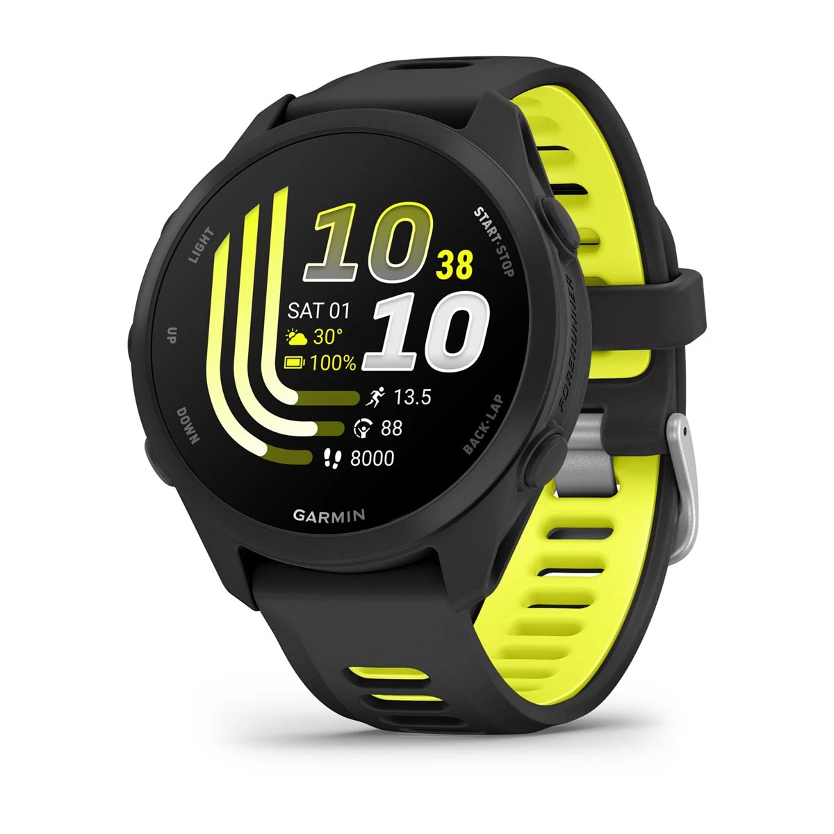 Garmin Smartwatch Forerunner 170 Black w/ Black/Amp Yellow Band