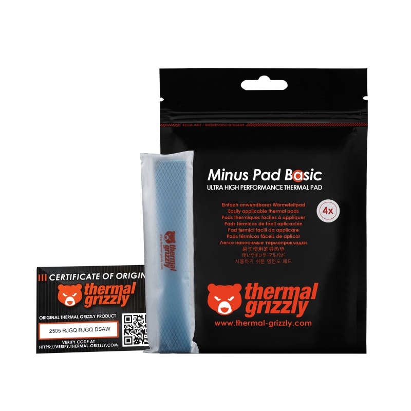 Thermal Pad Minus Pad Basic Thermal Grizzly - 120x20x1 mm 4pcs