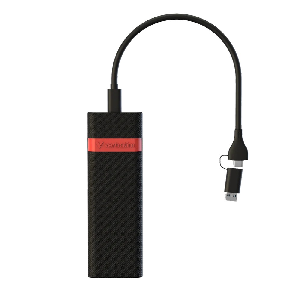 External Rack for SSD NVMe M.2 PCIe Verbatim Store 'n' Go USB Type-C/Type-A