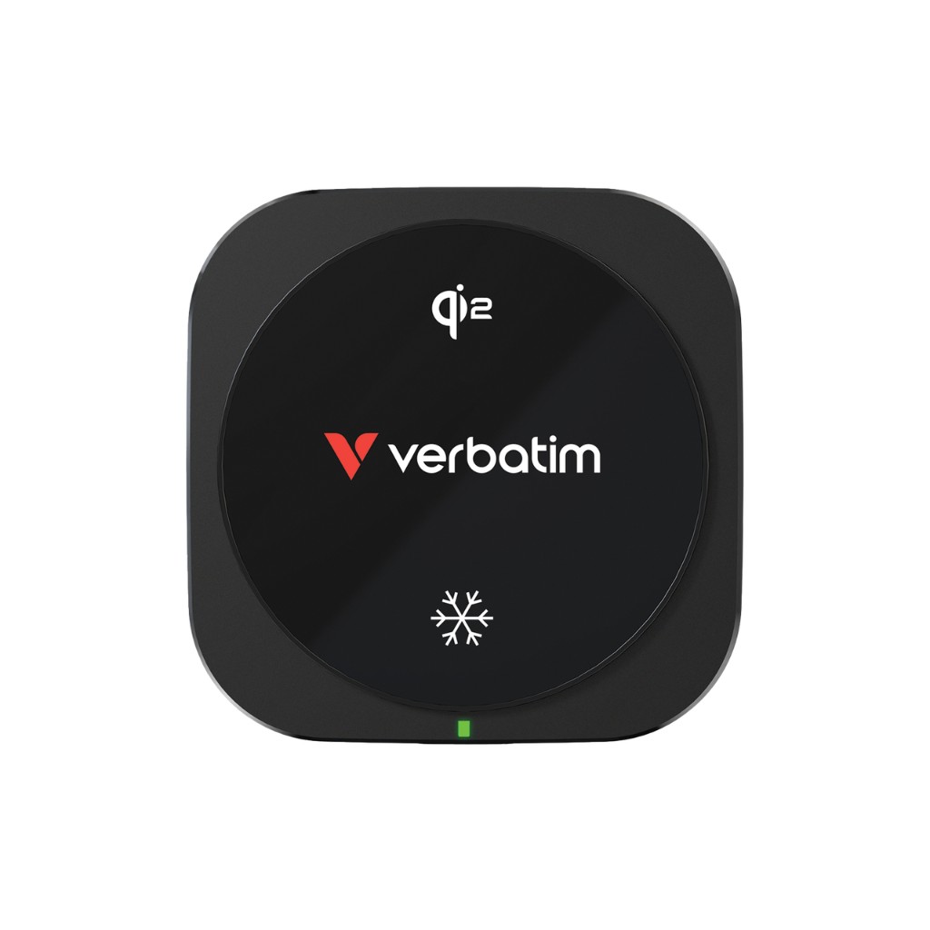 Car Magnetic Holder for Smartphones Verbatim Charge 'n' Drive Qi2 Wireless Charging
