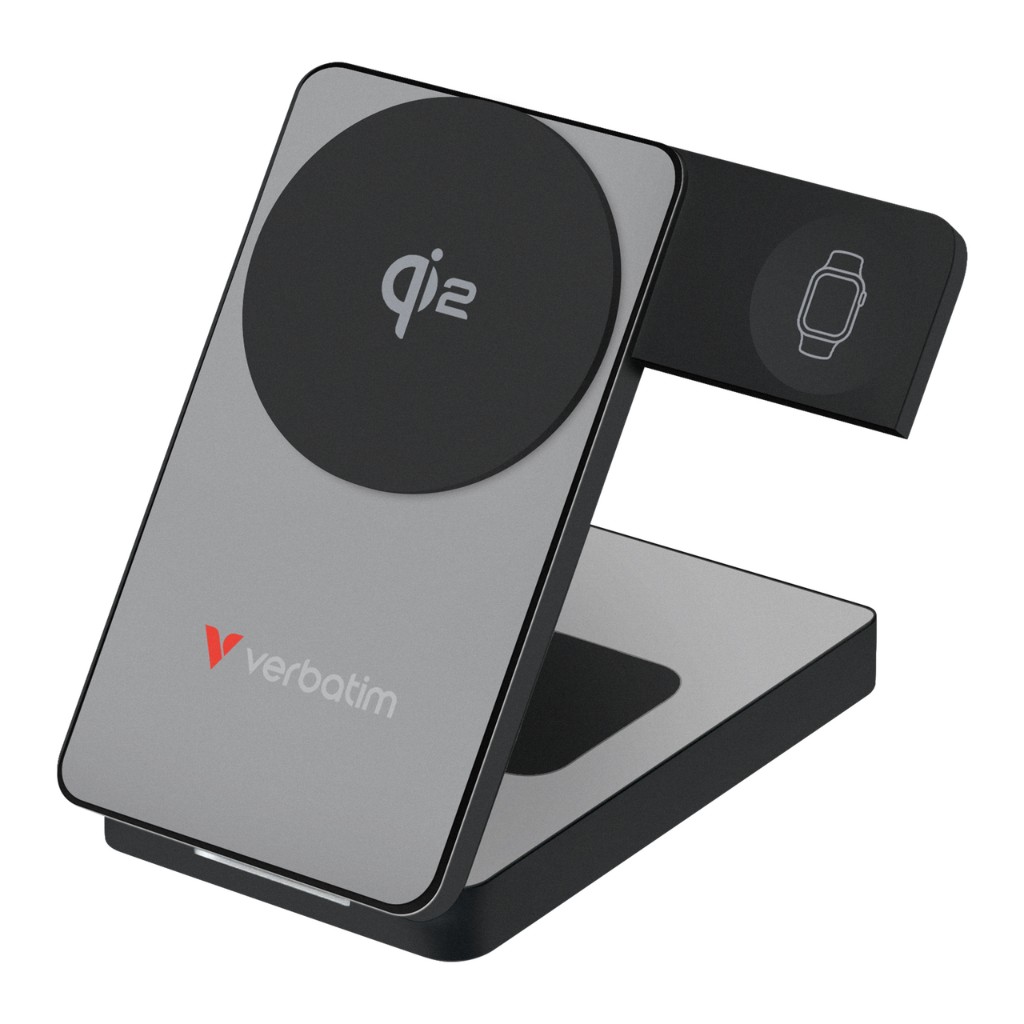 Power Bank Verbatim 3 in 1 Apple Watch + Earbuds + Phone 10000mAh Magnetic Wireless Charging Grey
