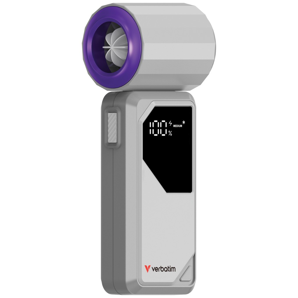 Handheld Fan Verbatim Cool 'n' Go AirJet Grey/Purple