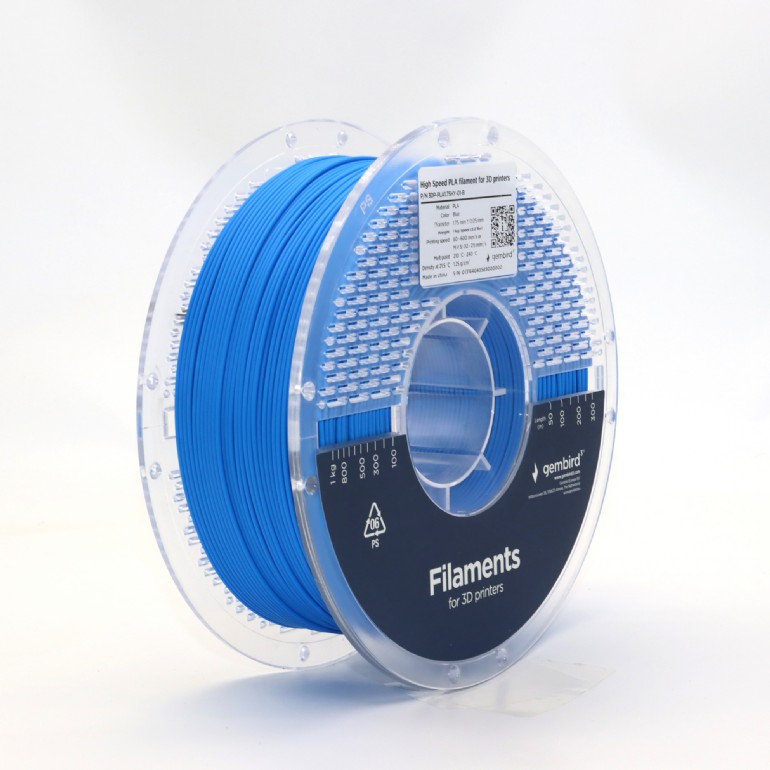 Filament for 3D Printer PLA High Speed 1.75mm Gembird Blue