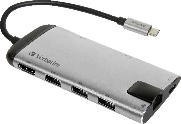 USB Hub Verbatim Type-C Multiport 3xUSB 3.0/HDMI/Gigabit Ethernet/MicroSD