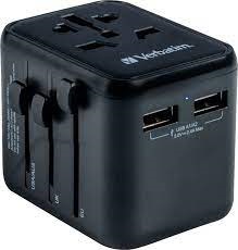 Universal Charger Travel Adapter UTA-01 Verbatim 2xUSB-A ports