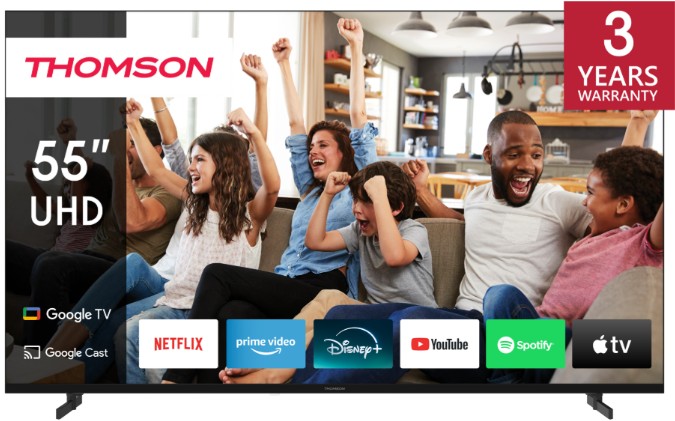 TV THOMSON 55UG4S14 55" UHD Google TV Frameless