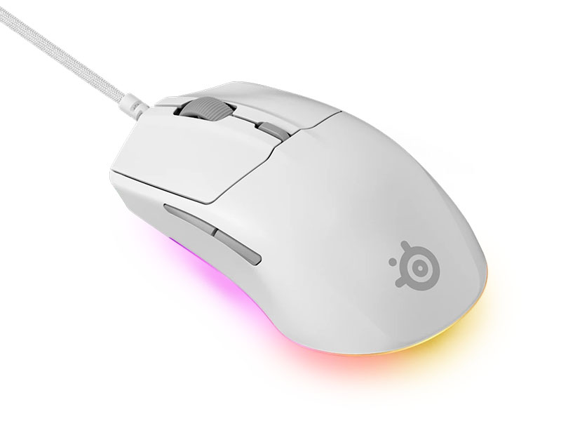 Mouse SteelSeries Rival 3 Gen 2 Gaming Optical 6-button Symmetrical RGB White