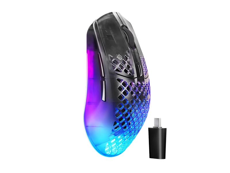 Mouse SteelSeries Aerox 3 Gen 2 Wireless/Bluetooth Gaming Optical RGB, AquaBarrier IP54, Shadow