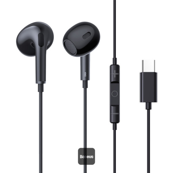 Earphones Baseus Encock CZ17 Type-C w/ Microphone Black