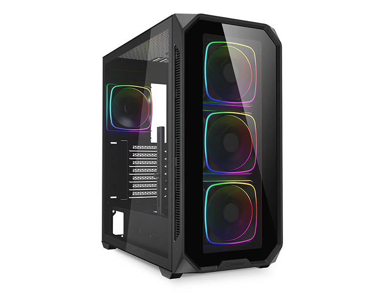 ATX Midi Tower Case Sharkoon AK5G Black ARGB w/2xUSB 3.0, Type-C USB 3.2, 4x 120mm Fans