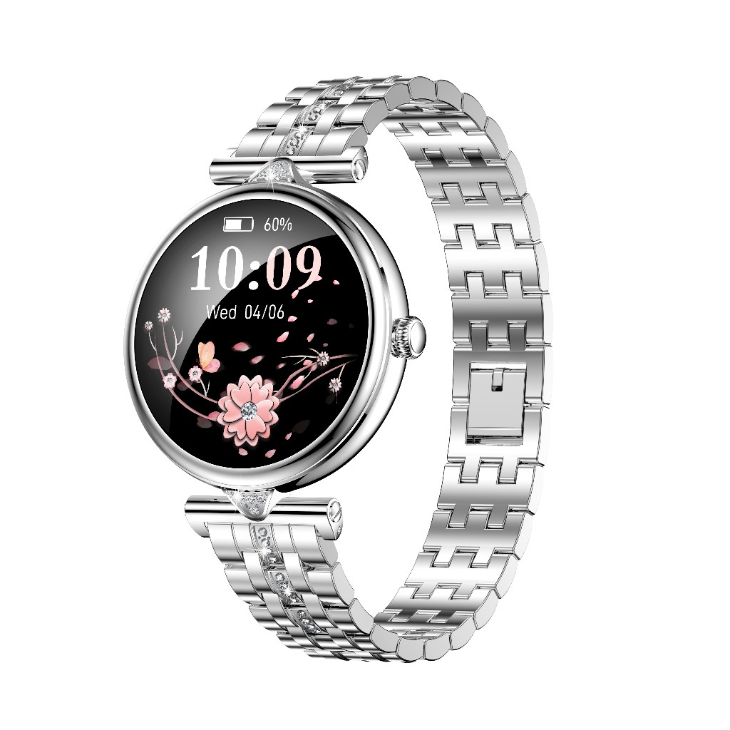North Edge Healthcare Watch AK73 Silver with Heart Rate, Blood Oxygen, Bluetooth Call