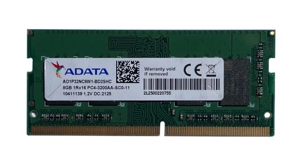 SODIMM Notebook Memory Adata 8GB DDR4 3200MHz Bulk