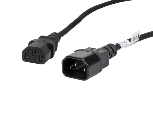 Power Extension Cord Lanberg C13 to C14 1.8m VDE