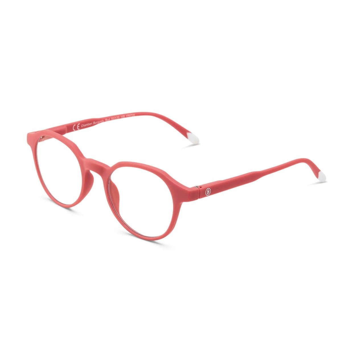Glasses Barner Chamberi Burgundy Red w/Blue Light Protection