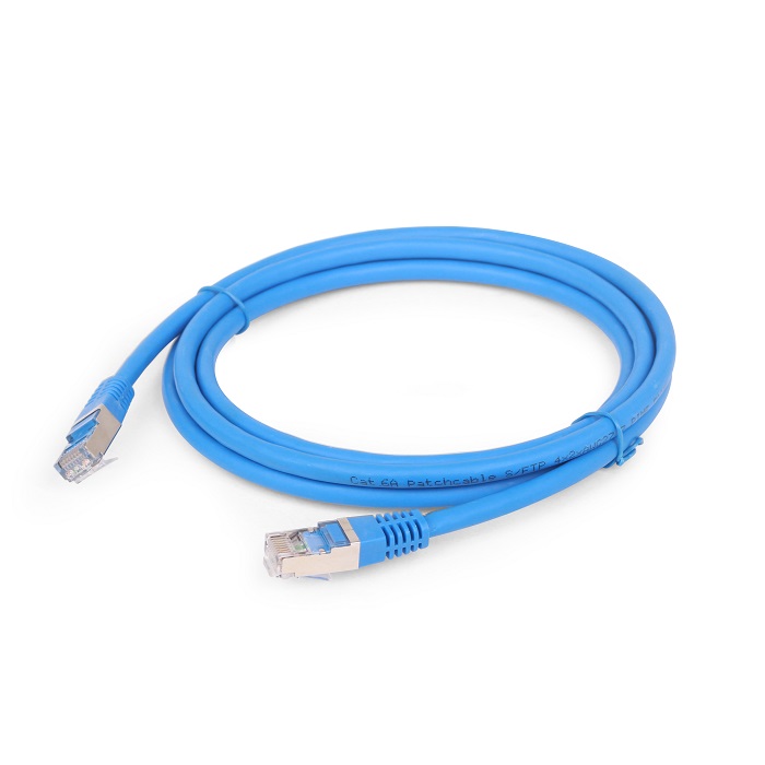Patch Cable S/FTP 0.5m Cat6A LSZH Gembird Blue