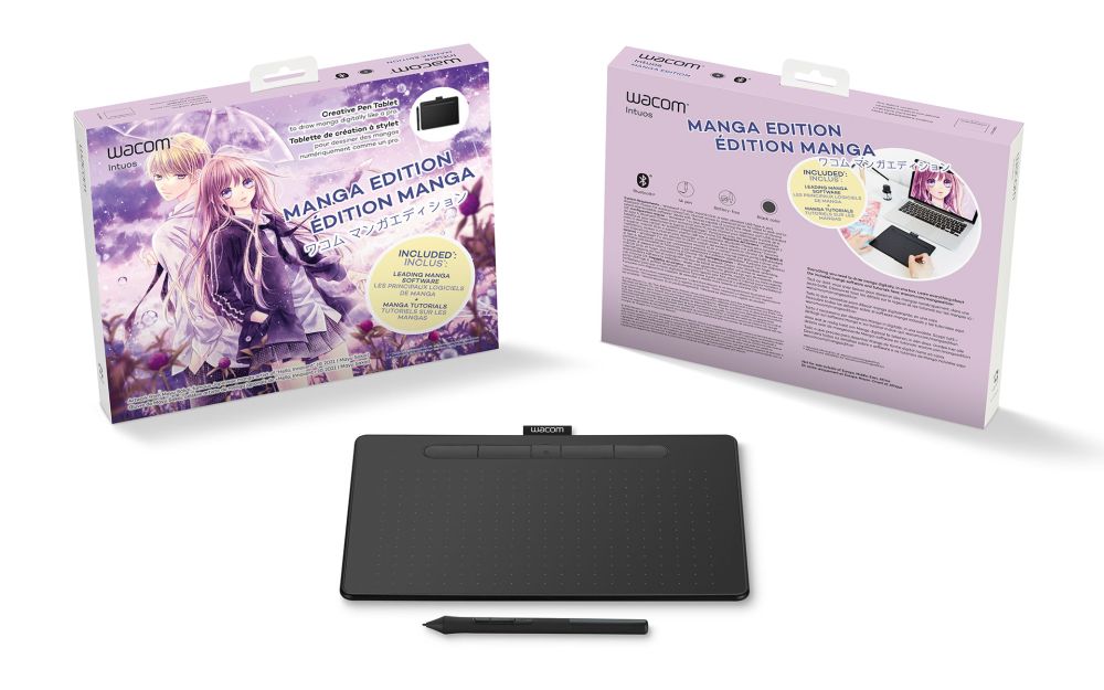 Pen Tablet Wacom Intuos Manga Bluetooth Black