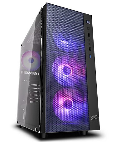 ATX / E-ATX Midi Tower Case Deepcool MATREXX 55 MESH ADD-RGB 4F Black w/USB3.0,2x USB2.0,x4 RGB Fans