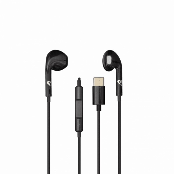 Earphones SBOX EP-TC055 USB Type-C w/Microphone Black