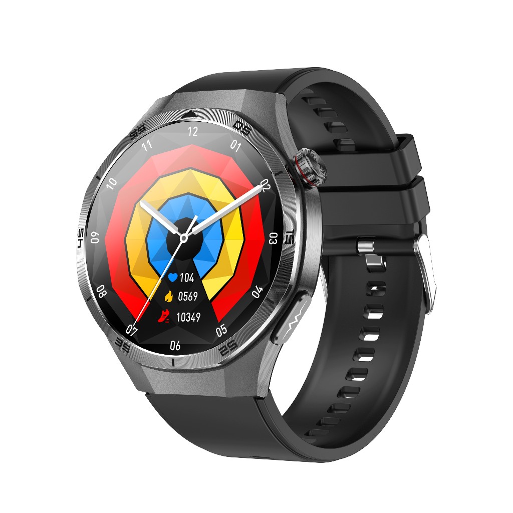 North Edge Healthcare Watch ET456 Black with Heart Rate, Blood Oxygen, Bluetooth Call