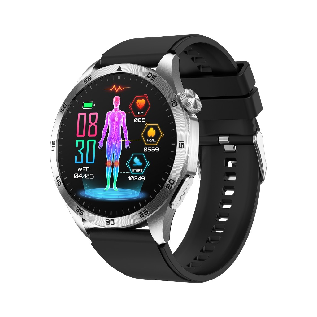 North Edge Healthcare Watch ET485 Amoled Black with Screen Health Monitoring, Bluetooth Call