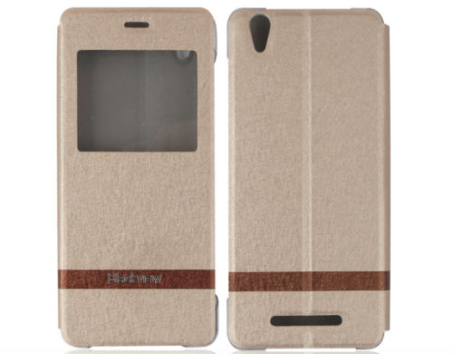 Flip Case w/Window for Blackview A8 Leather Champagne Gold