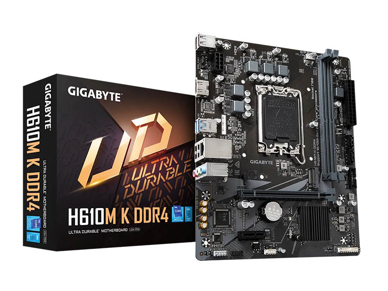 MB Gigabyte H610M K DDR4 LGA1700 3200MHz SATA3 M.2 USB3.2, GBit LAN, PCIe 4.0, HDMI