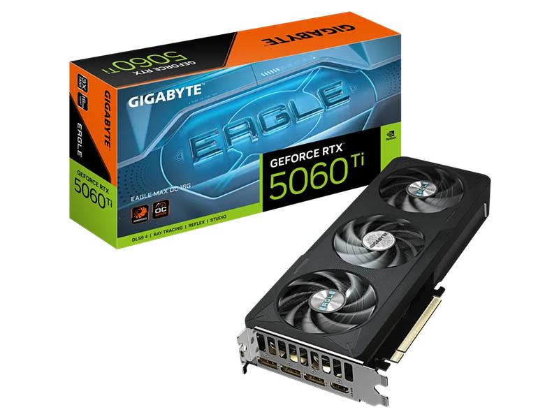 Gigabyte GeForce RTX 5060 Ti EAGLE MAX OC 16GB GDDR7 HDMI/3xDP/DX12U/PCIe 5.0/WINDFORCE 3X
