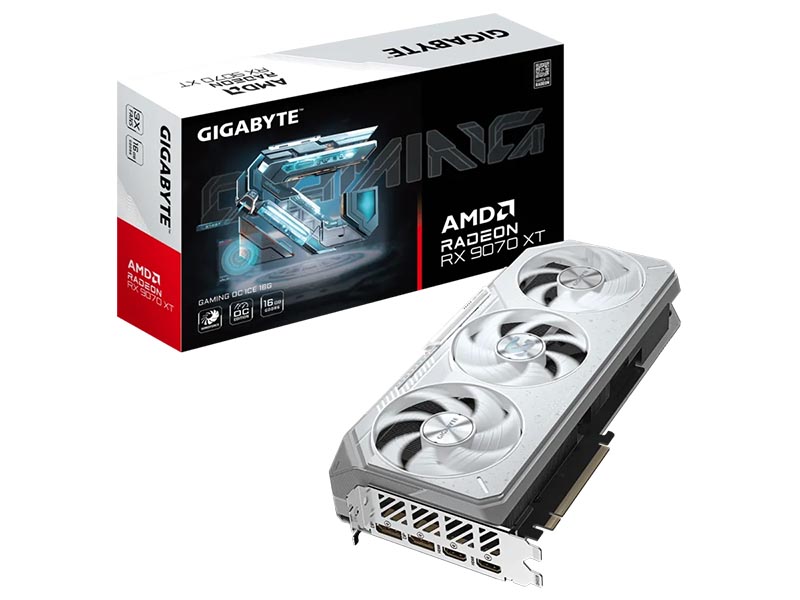 Gigabyte Radeon RX 9070 XT GAMING OC ICE 16GB GDDR6/2xHDMI 2.1b/2xDP 2.1a/DX12U/PCIe 5.0 White