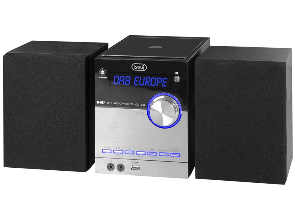 Mini System Hi-Fi Trevi HCX 10D8 BT/DAB/CD/MP3/USB/AUX Black