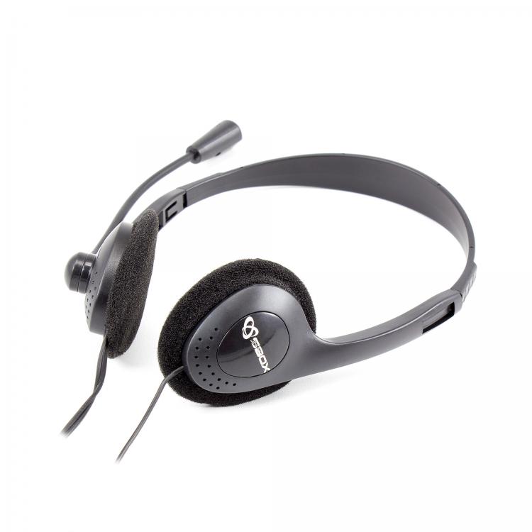 Headphones SBOX HS-201 w/Microphone Black