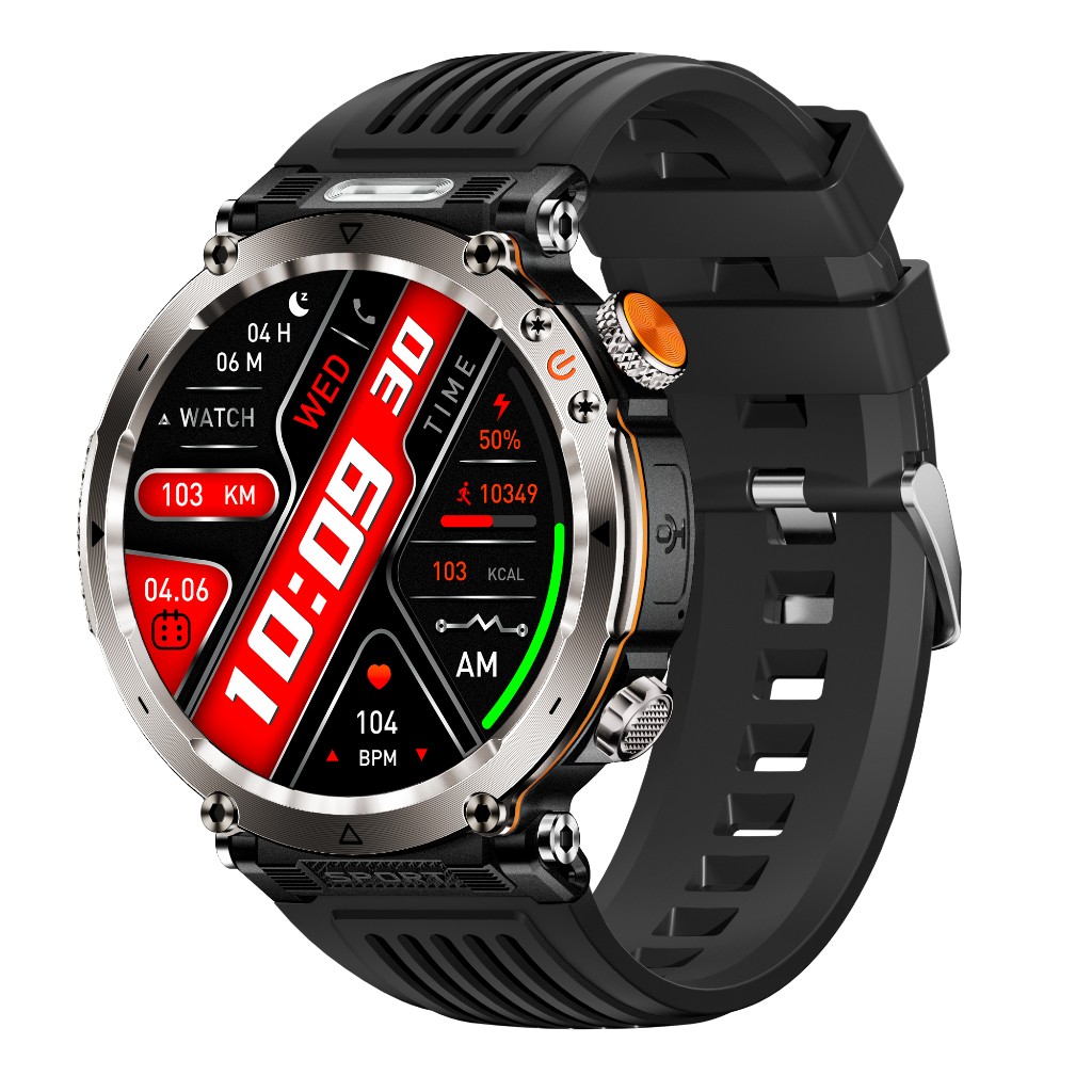 North Edge Healthcare Watch HT30 IPS Black with Screen Health Monitoring, Bluetooth Call