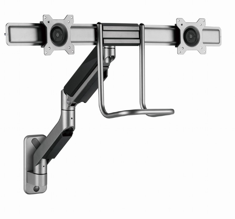 Monitor Wall Mountaing Arm Gembird for 2 Monitors Adjustable 17"-32"
