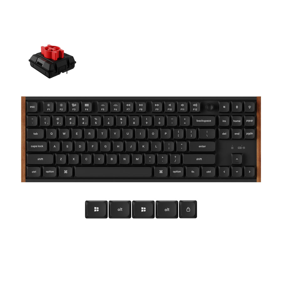 Keyboard Keychron K1 Ultra 8K Wireless 80% Swappable RGB Backlight Low Profile Gateron Red Switch