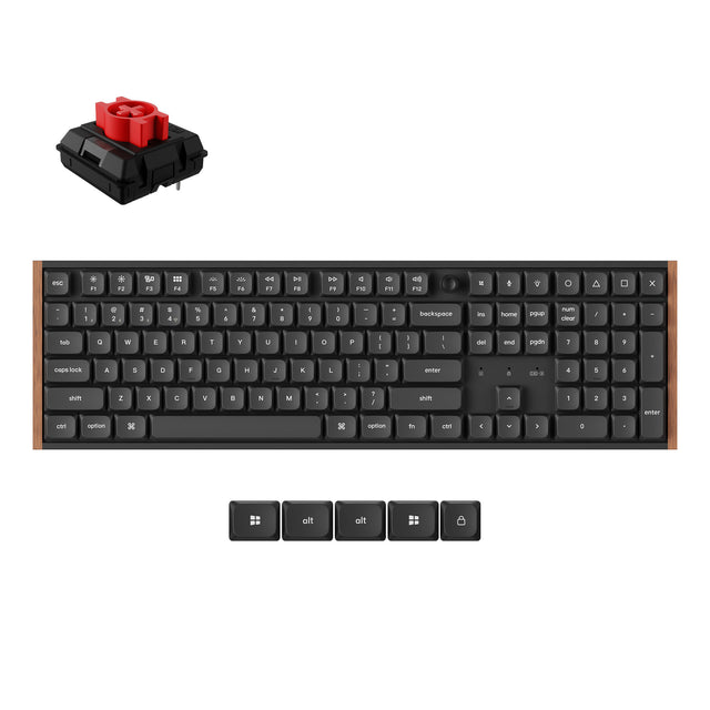 Keyboard Keychron K5 Ultra 8K Wireless Full-Size RGB Swappable Low Profile POM Milk Red Switch ZMK