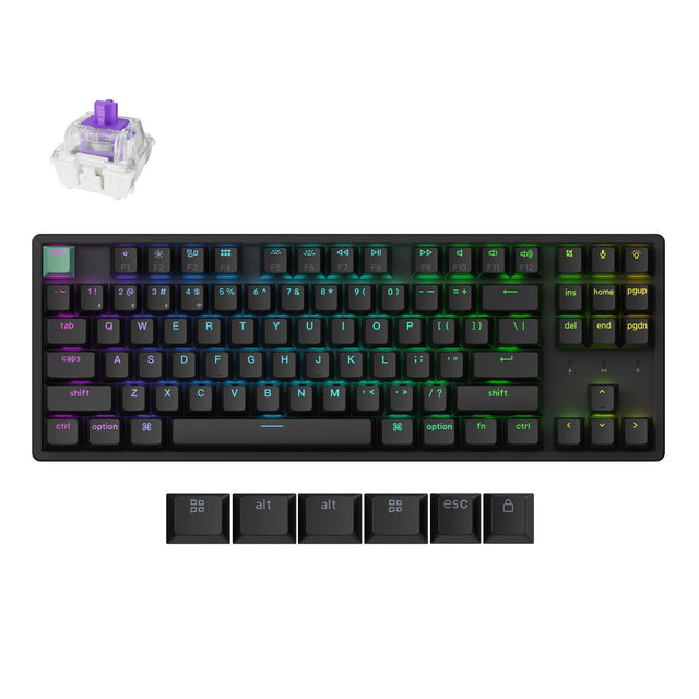 Keyboard Keychron K8 HE 80% Standard Edition Wireless Magnetic Switch Gateron Nebula - Black