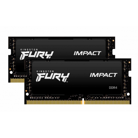 SODIMM Notebook Memory Kingston Fury Impact 16GB CL20 DDR4 3200MHz Kit (2x8)