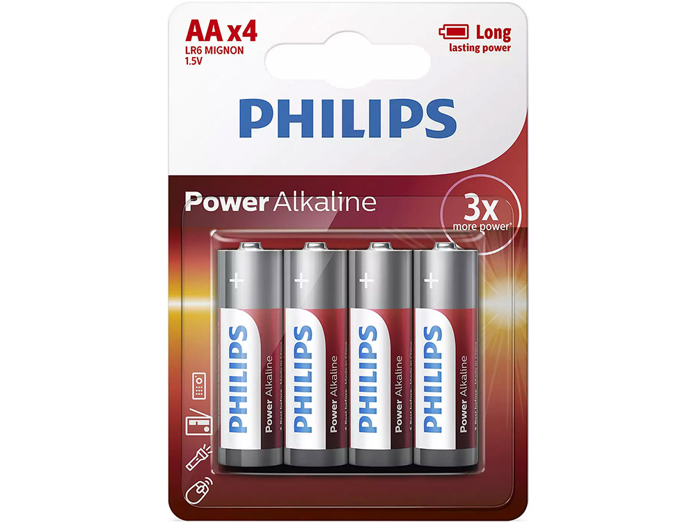 Batteries Philips PowerAlkaline AA 4 pack