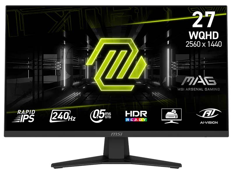 Monitor 27" MSI MAG 274QF X24 Gaming Rapid IPS, 240Hz, 0.5ms, 2560x1440 WQHD, HDMIx2, DP, Tilt, VESA