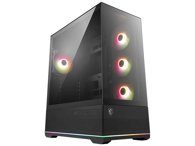ATX Mid Tower Case MSI MAG PANO 110R PZ ARGB w/2xUSB 3.2, Type-C, 4x 120mm Fans