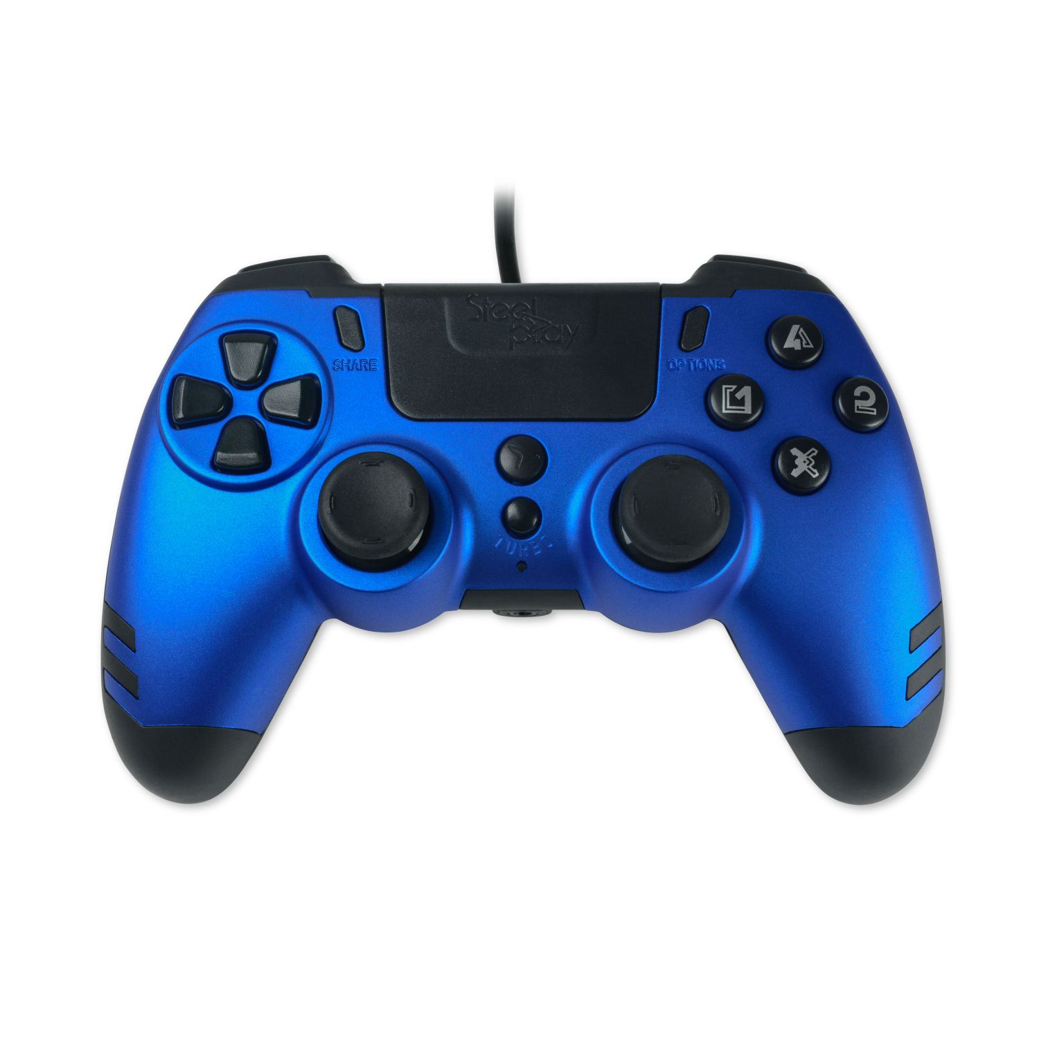 Wired Controller for PS4 Steelplay Metaltech - Blue (Slim packaging)