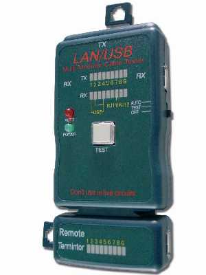Tester for UTP,STP,USB cables
