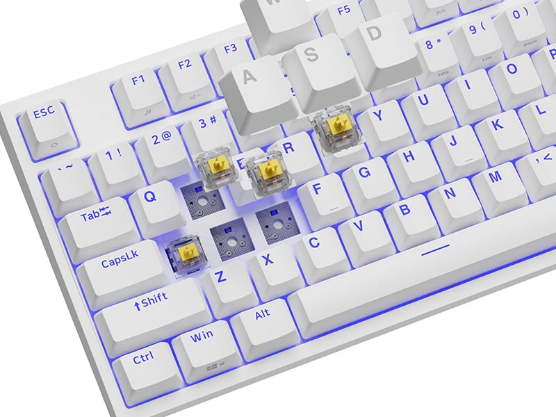 Keyboard Genesis Gaming Thor 404 TKL Hot Swap Mechanical Gateron Yellow Pro Switch White