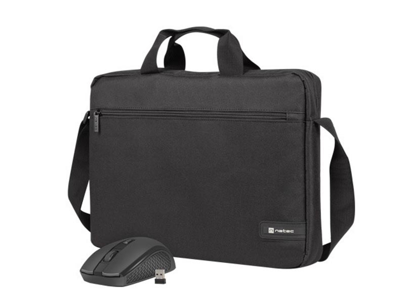 Notebook Bag Natec Wallaroo 2 15.6" Black w/Wireless Mouse Black
