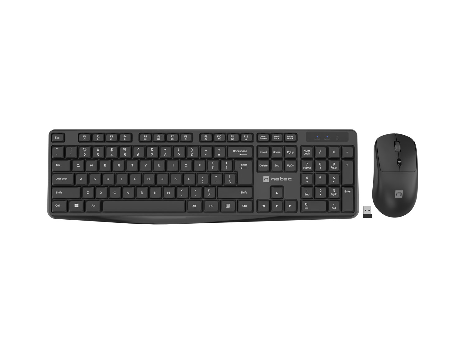 Keyboard Natec Wireless Squid Multimedia w/Mouse 1600dpi
