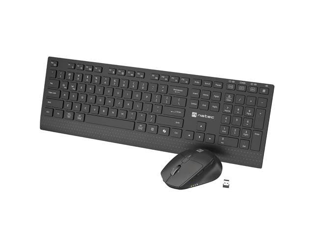 Keyboard Natec Wireless Bluetooth Set Stingray 2 Multimedia w/Mouse w/Tilt Wheel 4000 DPI